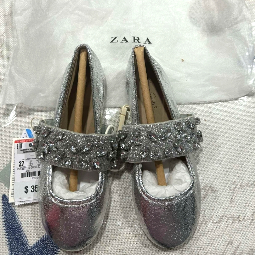 Silver girl shoes